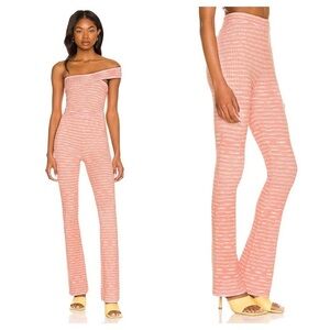 Lovers and Friends / NWT Mara Knit Pants in Pink Spacedye SMALL s